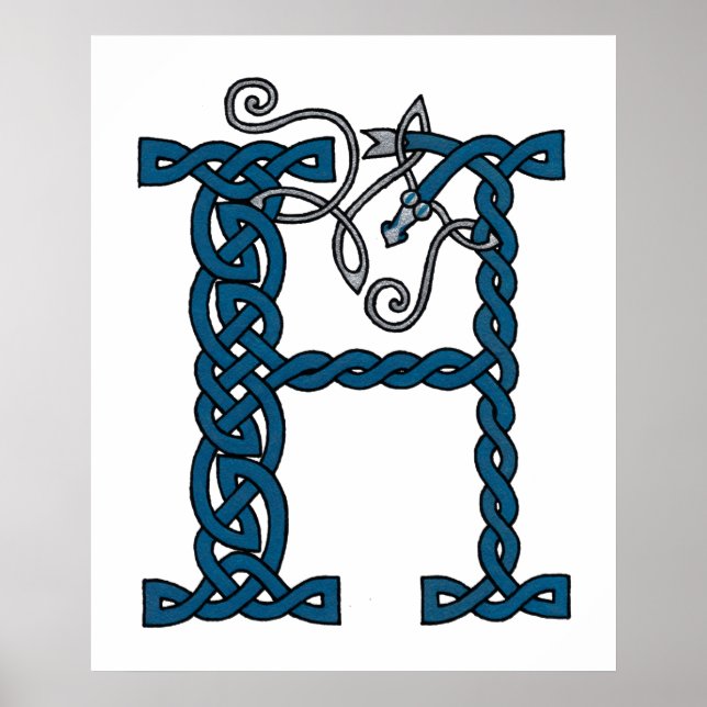 Celtic Letter H print (Front)