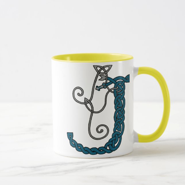 Celtic Letter J mug (right) (Right)