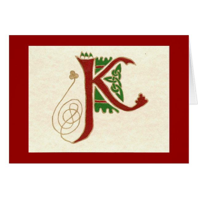 CELTIC LETTER K (Front Horizontal)