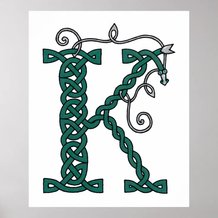 Celtic Letter K print | Zazzle