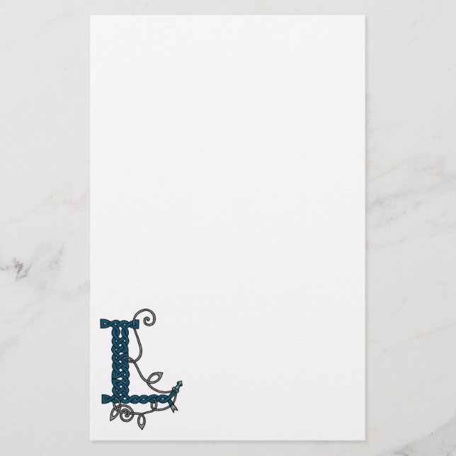 Celtic Letter L stationery (Front)