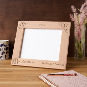 Celtic Letter M Custom Name Etched Frames