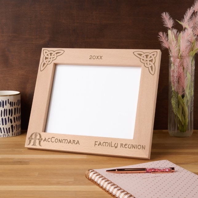 Celtic Letter M Custom Name Etched Frames (Left)