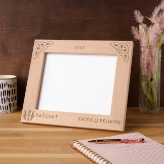 Celtic Letter W Custom Name Etched Frames