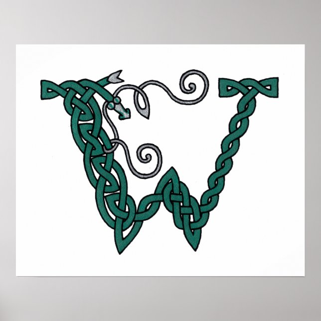 Celtic Letter W print (Front)
