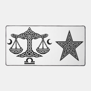 Celtic Libra Scales by BurnsInHell Desk Mat