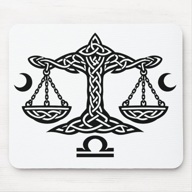    Celtic Libra Scales by BurnsInHell Mouse Pad (Front)