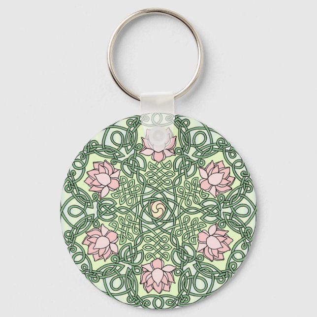 Celtic Lotus Key Ring (Front)
