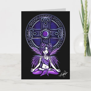 Celtic Lotus Meditation Fairy Card
