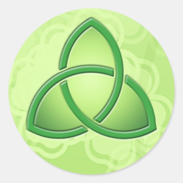 Celtic Love knot and Shamrocks 1.5" Round Sticker (Front)