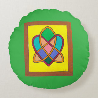 Celtic Love Knot round cushion
