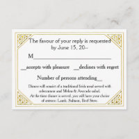 Celtic Love Knot Wedding RSVP, Reply, Cards Notes