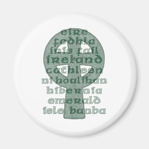 Celtic Magnets, Names of Ireland Celtic Cross Magnet