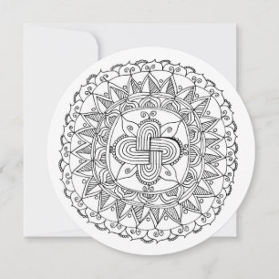 Celtic Mandala Colouring Card
