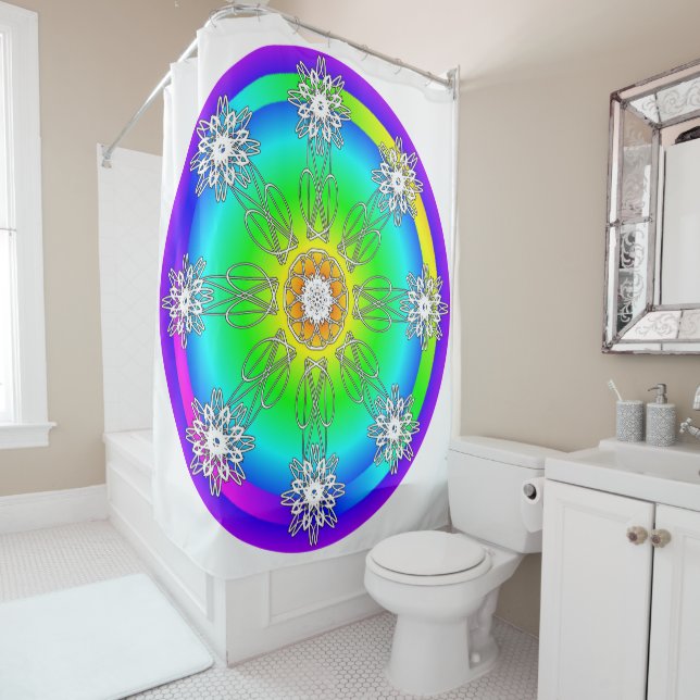 Celtic Mandala Shower Curtain (In Situ)