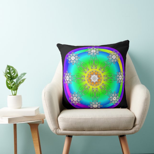 Celtic Mandala Throw Pillow (Chair)