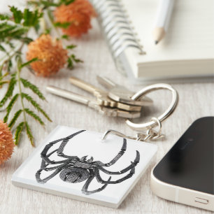 Celtic Mechanical Spider Art  Key Ring
