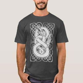 Celtic mediaeval dragon snake gift T-Shirt