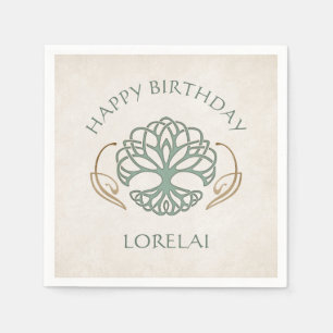 Celtic Mediaeval Fantasy Birthday Napkin