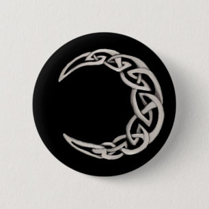 Celtic moon 6 cm round badge