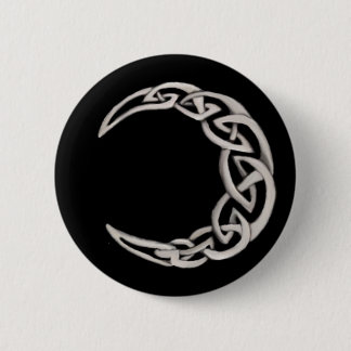 Celtic moon 6 cm round badge