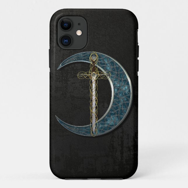 Celtic Moon And Sword Case-Mate iPhone Case (Back)