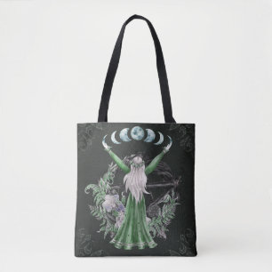 Celtic Moon Goddess Tote Bag
