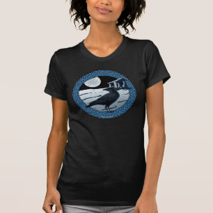 Celtic Moon, Raven and Dolman Women's T-Shirts