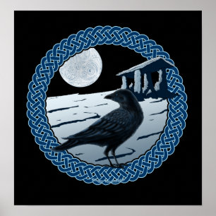 Celtic Moon, Raven & Dolman Prints & Posters