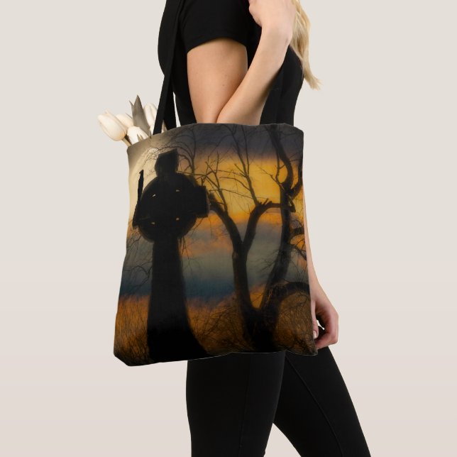 Celtic Moon Tote Bag (Close Up)