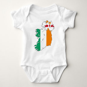 Celtic Nation Irish Map Baby Bodysuit