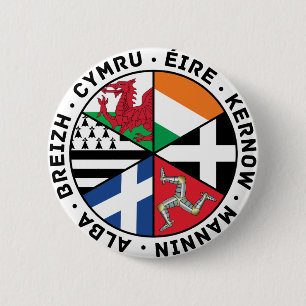 Celtic Nations Flags 6 Cm Round Badge