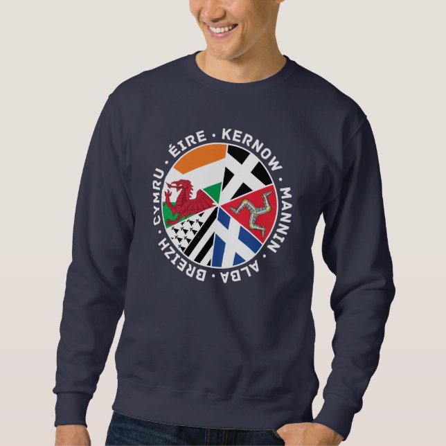 Celtic Nations Flags Sweatshirt, Isle of Mann Sweatshirt (Front)