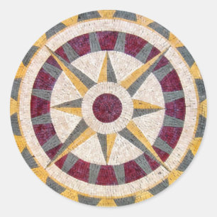 Celtic Nautical Compass Classic Round Sticker