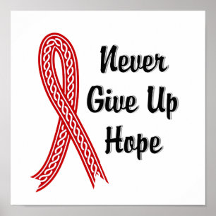 Celtic Never Give Up Hope Blood Cancer Poster