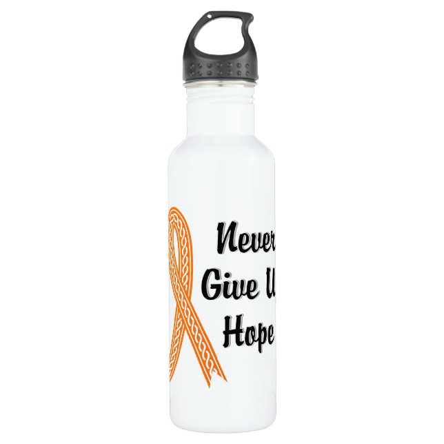 Celtic Never Give Up Hope Leukaemia 710 Ml Water Bottle (Front)
