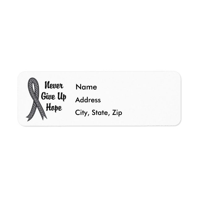 Celtic Never Give Up Hope Melanoma Return Address Label (Front)