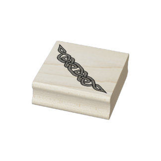 Celtic, Nordic braided corner/side  knot Rubber Stamp