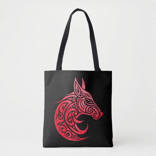 Celtic Nordic Fox Tote Bag (Front)