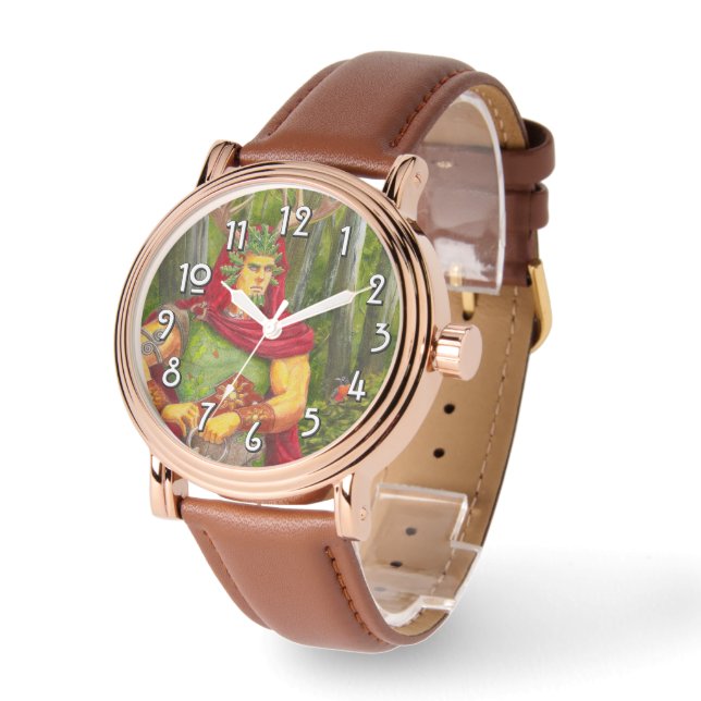 Celtic Oak King Detail Watch (Angle)