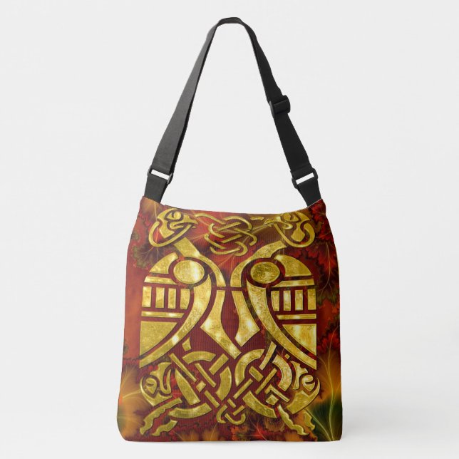 Celtic Organica Fractal Art Crossbody Bag (Front)
