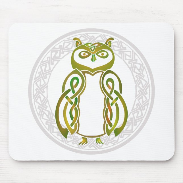 Celtic Owl Mouse Pad (Front)