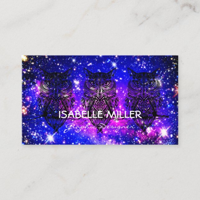 Celtic owl universe                                business card (Front)