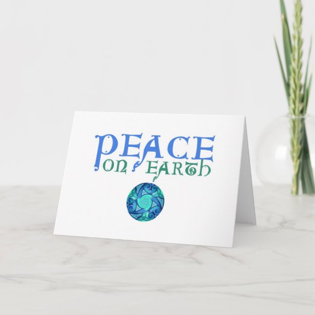 Celtic Peace on Earth Holiday Card (Front)