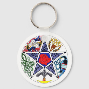 Celtic Pentagram Key Ring