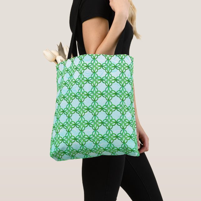 Celtic Plaid Knot Tote Bag (Close Up)