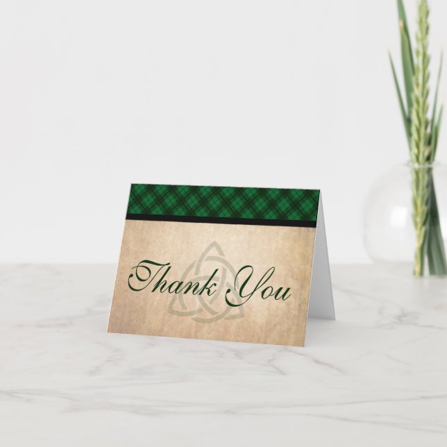 Celtic Plaid Thank You Cards (Front)