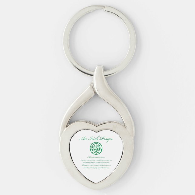 Celtic Prayer St. Patrick's Day Key Ring (Front)