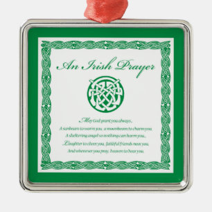 Celtic Prayer St. Patrick's Day Metal Ornament