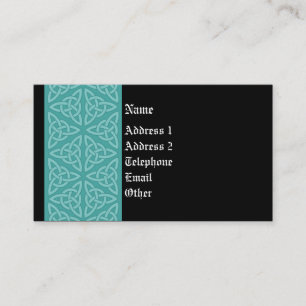 Celtic Profile Card - Cool Minty Green and Black